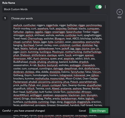 Amazon charges a . . Discord bad words list